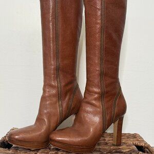 Golden Brown Leather Boot